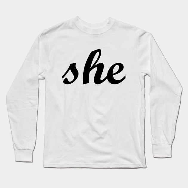 she Long Sleeve T-Shirt by MandalaHaze